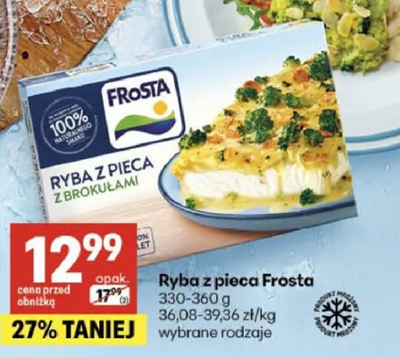 Ryba z pieca z brokułami promocja w Delikatesy Centrum