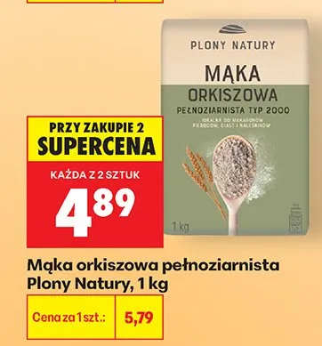 Mąka orkiszowa pełnoziarnista typ 2000 promocja w Biedronka