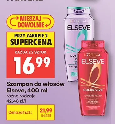Szampon do włosów Elseve promocja w Biedronka