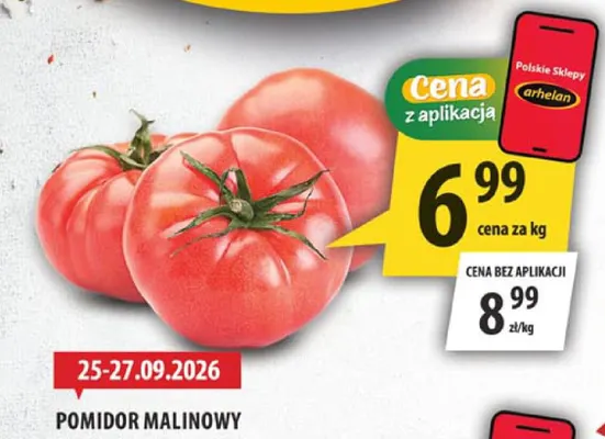 Pomidory malinowe polskie promocja w Arhelan