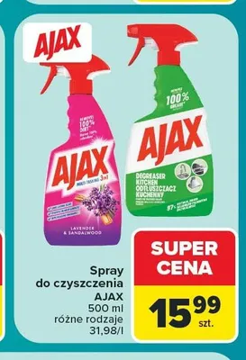 Spray do czyszczenia Ajax Multi-Tasking Lavender & Sandalwood promocja w Carrefour