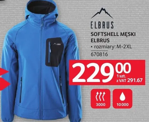Softshell męski ELBRUS promocja w Selgros