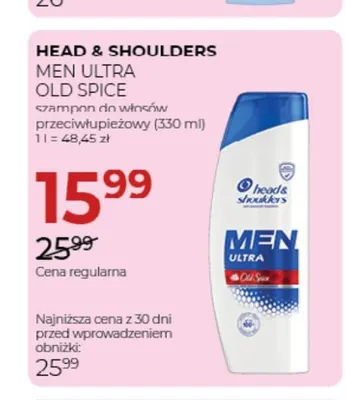 Szampon do włosów przeciwłupieżowy Head & Shoulders Men Ultra Old Spice promocja w Drogerie Jawa