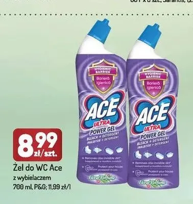 Żel do WC Ace z wybielaczem promocja w Avita