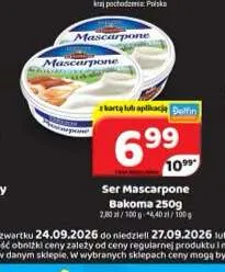 Ser mascarpone Bakoma promocja w Delfin