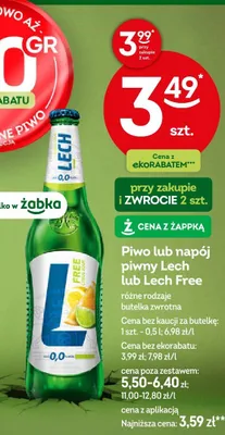 Piwo Lech lub Lech Free promocja w Żabka