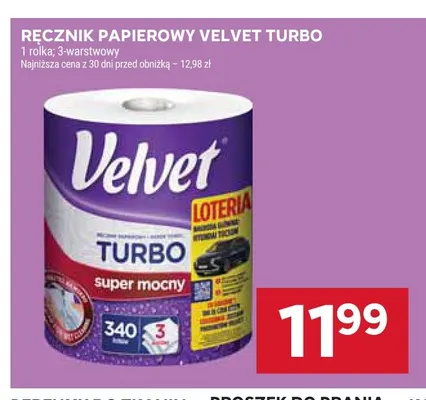 Ręcznik papierowy Velvet Turbo promocja w Stokrotka