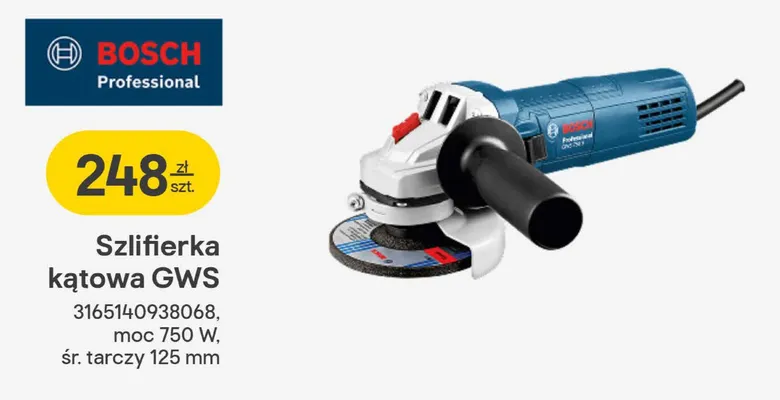 Szlifierka kątowa Professional GWS promocja w Castorama