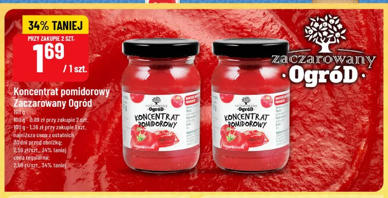 Koncentrat pomidorowy Zaczarowany Ogród promocja w POLOmarket