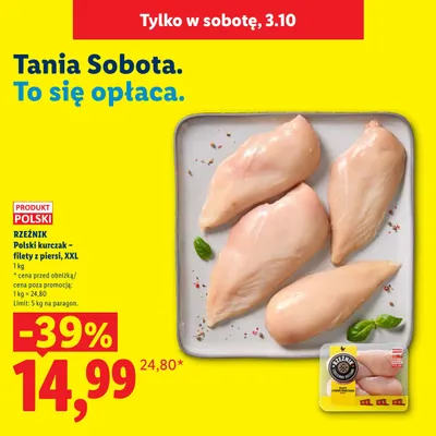 Polski kurczak - filety z piersi XXL Rzeźnik promocja w Lidl