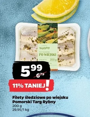 Filety śledziowe po wiejsku Pomorski Targ Rybny promocja w Netto