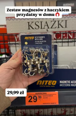Zestaw magnesów z haczykiem promocja w Biedronka