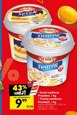 Serek waniliowy Président promocja w Twój Market