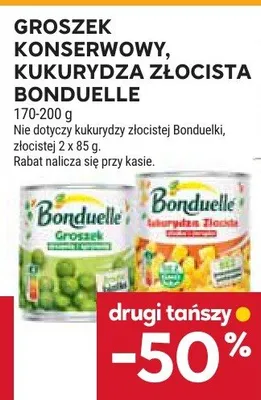 Groszek konserwowy, kukurydza złocista Bonduelle promocja w Stokrotka