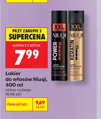 Lakier do włosów Niuqi Power promocja w Biedronka