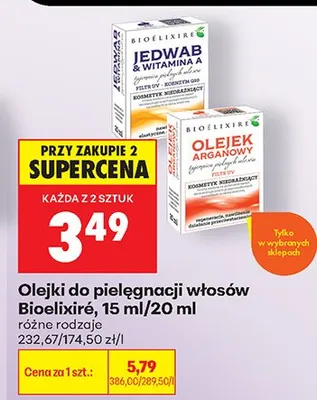 Olejki do pielęgnacji włosów Bioelixire promocja w Biedronka