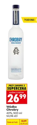 Wódka Chrobry Premium 40% promocja w Biedronka