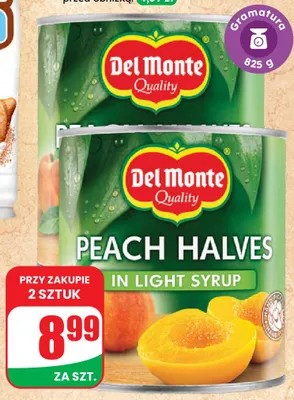 Brzoskwinie połówki promocja w Dino