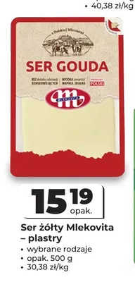 Ser żółty Gouda Mlekovita plastry promocja w Odido