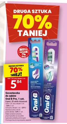 Szczoteczka do zębów Oral-B Pro 3D White Advanced promocja w Twój Market
