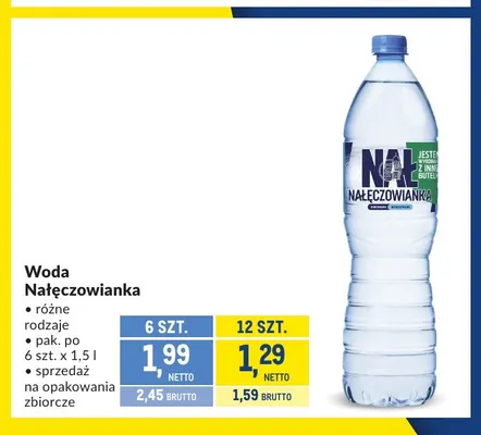 Woda Nałęczowianka promocja w Makro