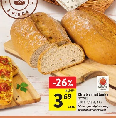 Chleb z maślanką Nowel promocja w Intermarche