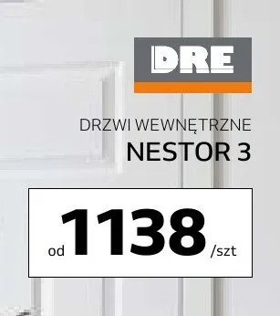 Drzwi wewnętrzne DRE Nestor 3 promocja w Komfort