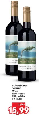 Wino różne rodzaje Sombra Del Viento promocja w Kaufland