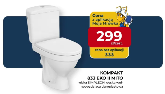 Kompakt WC Mito 833 Eko II promocja w PSB Mrówka