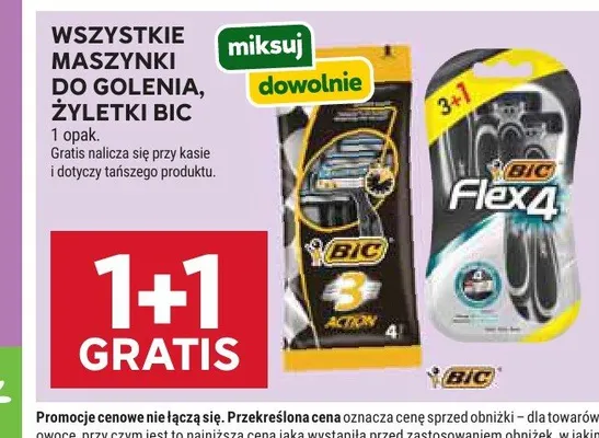 Maszynka do golenia Bic Flex 4 promocja w Stokrotka