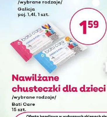 Nawilżane chusteczki dla dzieci Bati Care promocja w Bliski