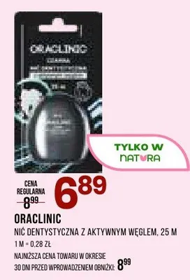 Nić dentystyczna z aktywnym węglem promocja w Drogerie Natura