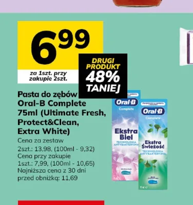 Pasta do zębów Oral-B Complete Ultimate Fresh promocja w Hitpol
