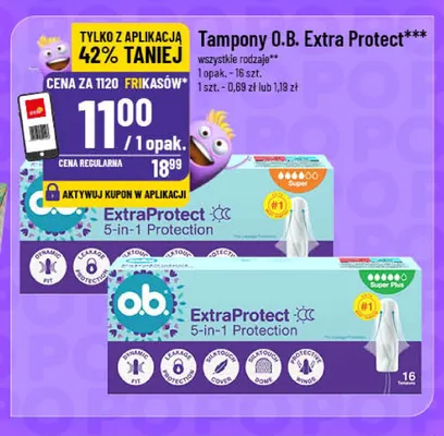 Tampony o.b. ExtraProtect Super Plus promocja w POLOmarket