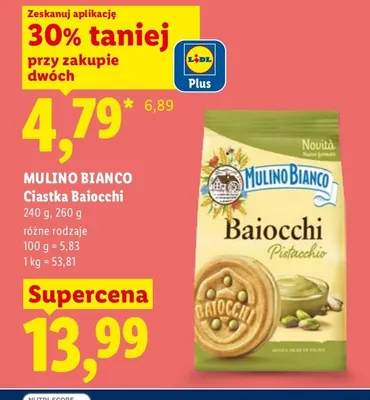 Ciastka Baiocchi Mulino Bianco promocja w Lidl