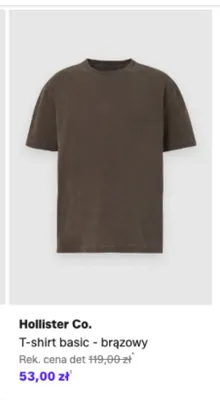 T-shirt basic Hollister Co. brązowy promocja w Lounge by Zalando
