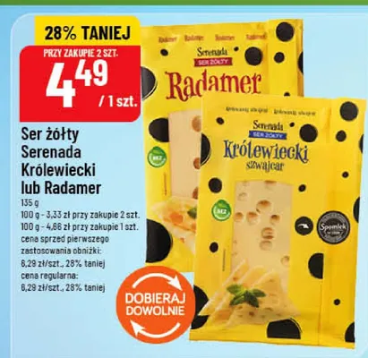 Ser żółty Serenada Królewiecki promocja w POLOmarket