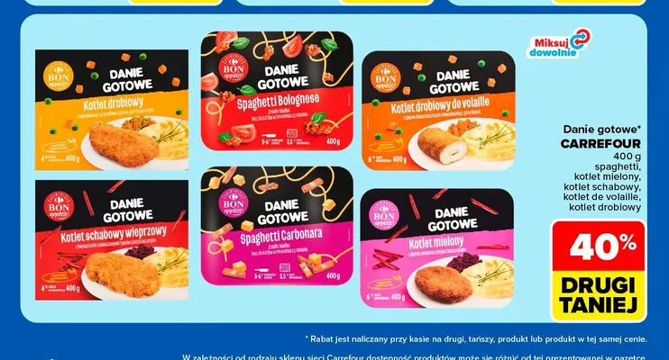 Danie gotowe Spaghetti Bolognese Bon Appétit! Carrefour promocja w Carrefour Market