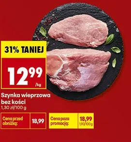 Szynka wieprzowa bez kości promocja w Biedronka