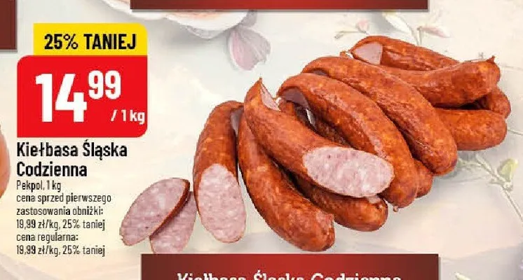 Kiełbasa śląska codzienna promocja w POLOmarket