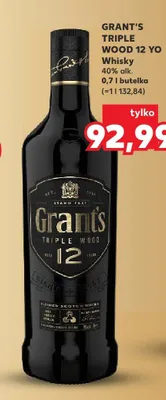 Whisky Grant's Triple Wood 12 YO promocja w Kaufland