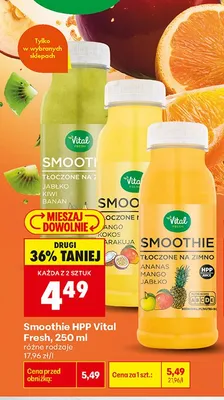Smoothie HPP Vital Fresh mango kokos marakuja promocja w Biedronka