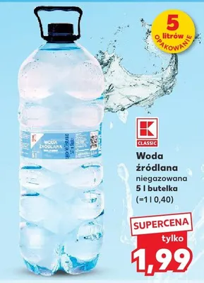 Woda źródlana niegazowana 5 l promocja w Kaufland