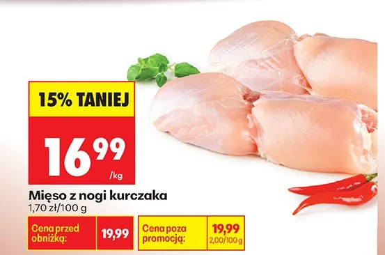 Mięso z nóg kurczaka promocja w Biedronka