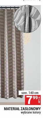Materiał zasłonowy szer. 140 cm promocja w Merkury Market