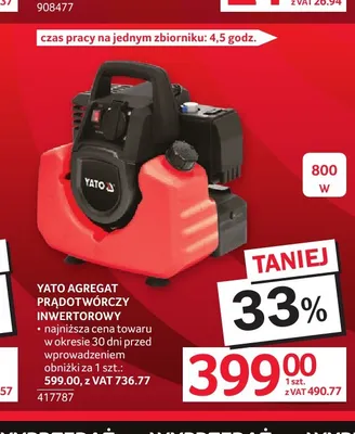 Agregat prądotwórczy inwertorowy Yato promocja w Selgros