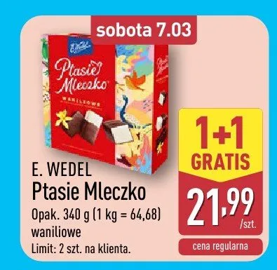 Ptasie Mleczko waniliowe promocja w Aldi