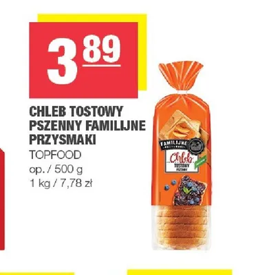 Chleb tostowy pszenny Familijne Przysmaki promocja w SPAR
