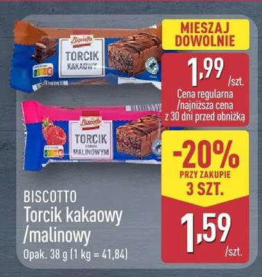Torcik kakaowy Biscotto promocja w Aldi