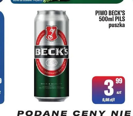 Piwo Beck's Pils promocja w Tomi Markt